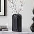 12" Black Geometric Aluminum Table Vase