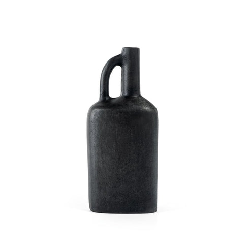 11" Gray Aluminum Jug Table Vase