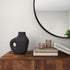 12" Black Aluminum Modern Abstract Table Vase