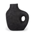 12" Black Aluminum Modern Abstract Table Vase
