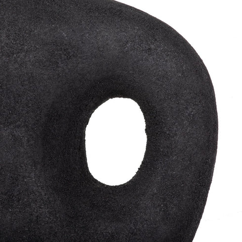 12" Black Aluminum Modern Abstract Table Vase