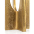 16" Gold Distressed Aluminum Geometric Tabletop Pillar Candle Holder