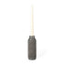 7" Gray Distressed Aluminum Geometric Tabletop Taper Candle Holder