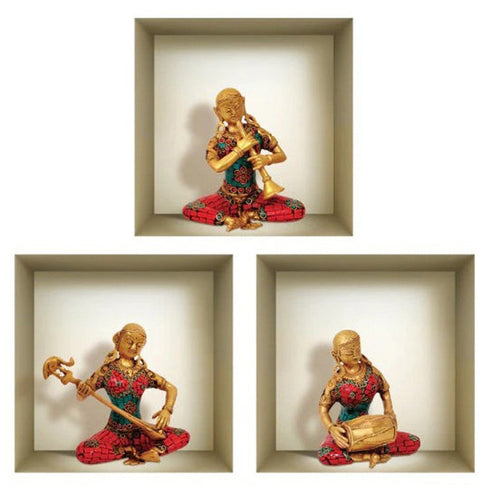 Set of Three Anna Niche 3D Square Peel and Stick Wall Decals