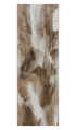 8' Brown And Beige Abstract Runner Rug