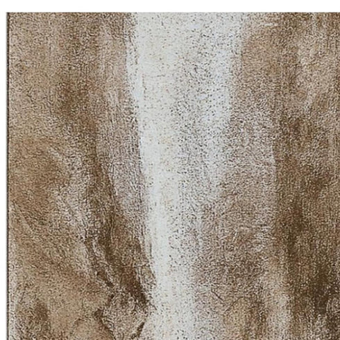8' Brown And Beige Abstract Runner Rug