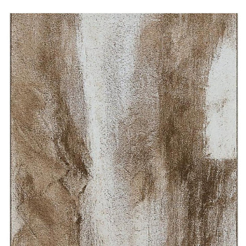 8' Brown And Beige Abstract Runner Rug