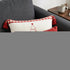 Set of Two Red And White Lumbar Christmas Cotton Throw Pillow Covers