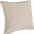 Set of Two 20" Beige Cotton Throw Pillows