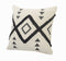 Set of Two 20" Natural And Black Geometric Cotton Throw Pillows with Texture