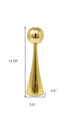 12" Gold Stainless Steel Tabletop Taper Candlestick