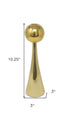 10" Gold Stainless Steel Tabletop Taper Candlestick