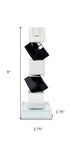 9" Black And Clear Crystal Tabletop Taper Candlestick