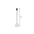 14" Clear And Silver Geo Stacks Crystal Tabletop Taper Candlestick