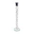 14" Clear And Silver Geo Stacks Crystal Tabletop Taper Candlestick