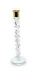 11" Gold Crystal Abstract Tabletop Candle Holder For Wedding