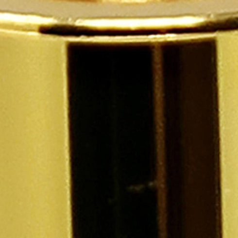 14" Clear And Gold Geo Stacks Crystal Tabletop Taper Candlestick