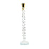 14" Clear And Gold Geo Stacks Crystal Tabletop Taper Candlestick