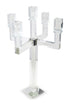 20" Clear Faceted Crystal Tabletop Candelabra Candle Holder