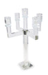 20" Clear Faceted Crystal Tabletop Candelabra Candle Holder