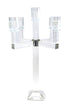 20" Clear Faceted Crystal Tabletop Candelabra Candle Holder