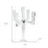 20" Clear Faceted Crystal Tabletop Candelabra Candle Holder