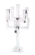25" Clear Faceted Crystal Tabletop Candelabra Candle Holder