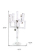 25" Clear Faceted Crystal Tabletop Candelabra Candle Holder