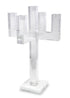 20" Clear Faceted Crystal Tabletop Candelabra Candle Holder