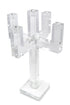 20" Clear Faceted Crystal Tabletop Candelabra Candle Holder