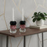 5" Black Abstract Crystal Tabletop Wedding Taper Candlestick