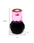 5" Pink And Black Faceted Crystal Tabletop Taper Candlestick