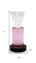 7" Pink Abstract Crystal Tabletop Wedding Taper Candlestick