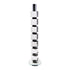 15" Silver Clear And Black Crystal Tabletop Taper Candlestick