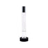 10" Silver Clear And Black Faceted Crystal Tabletop Taper Candlestick