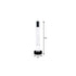 10" Silver Clear And Black Faceted Crystal Tabletop Taper Candlestick