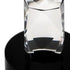 11" Silver Clear And Black Crystal Tabletop Taper Candlestick