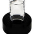 11" Silver Clear And Black Crystal Tabletop Taper Candlestick