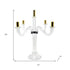 20" Clear Silver And Gold Crystal Tabletop Candelabra Candle Holder