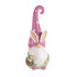 13" Pink Resin Standing Gnome Tabletop Sculpture