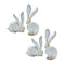 Set of Four Gray Polyresin Figurine Tabletop Sculpture