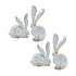 Set of Four Gray Polyresin Figurine Tabletop Sculpture