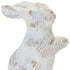Set of Two White Resin Rabbit Figurines