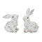 Set of Six White Resin Figurine Tabletop Sculpture