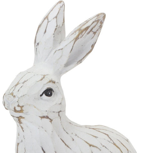 Set of Six White Resin Figurine Tabletop Sculpture