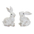 Set of Six White Resin Figurine Tabletop Sculpture