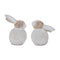 Set of Two White Resin Figurine Tabletop Sculpture