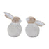Set of Two White Resin Figurine Tabletop Sculpture