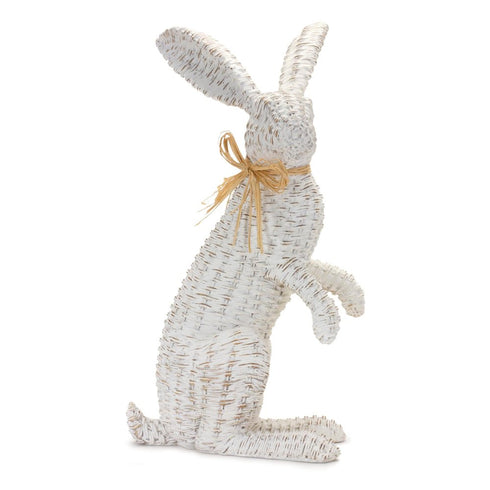 Set of Two White Resin Figurine Tabletop Sculpture