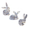 Set of Three Brown Resin Figurine Tabletop Sculpture